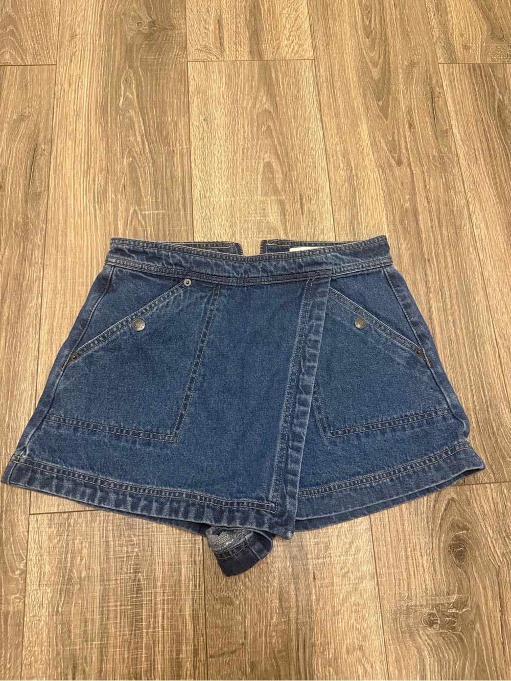 Shona Joy Women’s Devin Wrap Skirt In Indigo Size 4 Skort